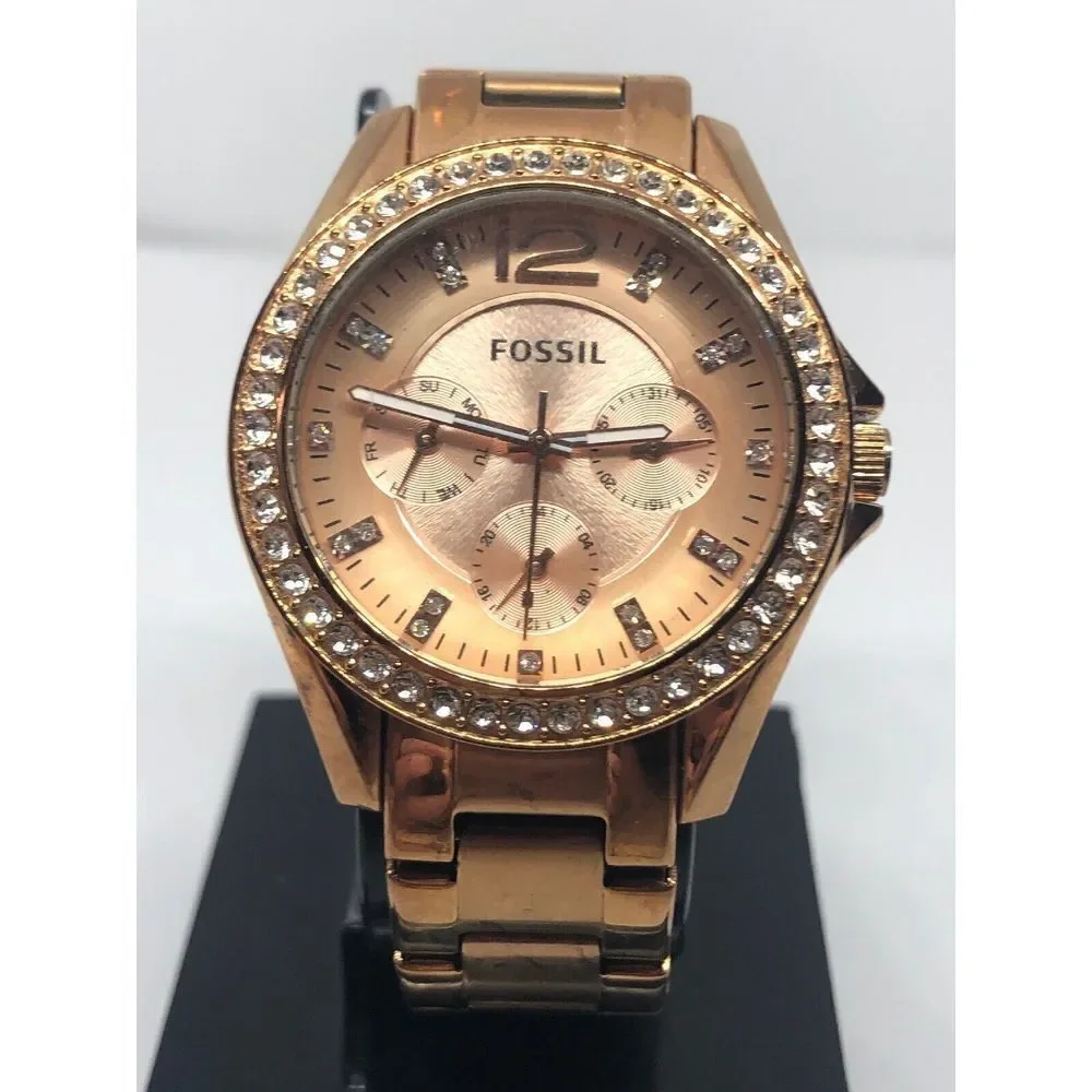 Fossil ES2811 Women's Stainless Steel Analog Rose Gold Dial Quartz Watch RK336